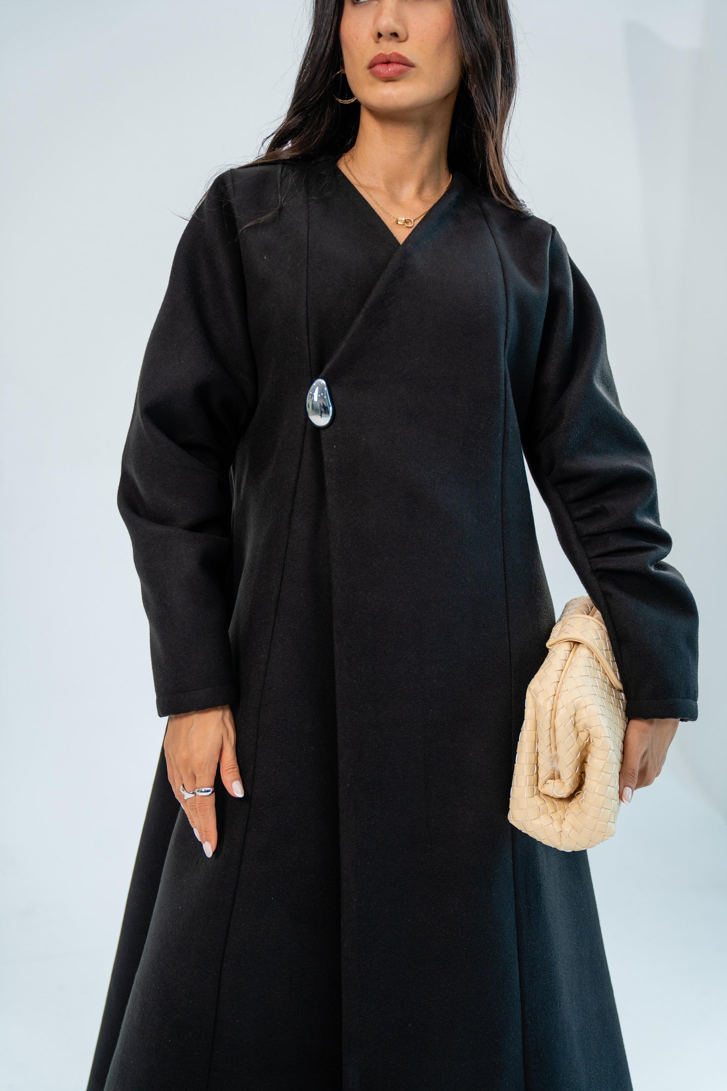 AMAN — Wool Coat Abaya (Black aura)