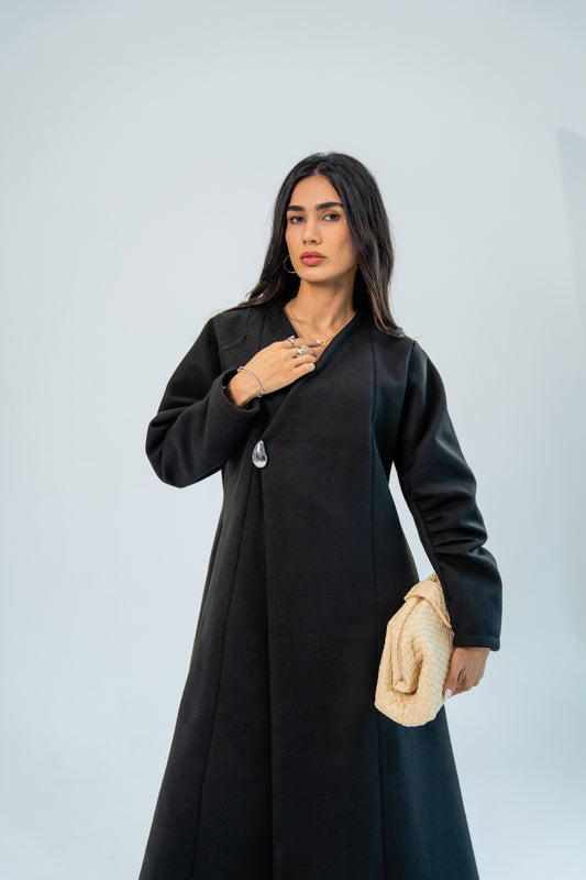 AMAN — Wool Coat Abaya (Black aura)