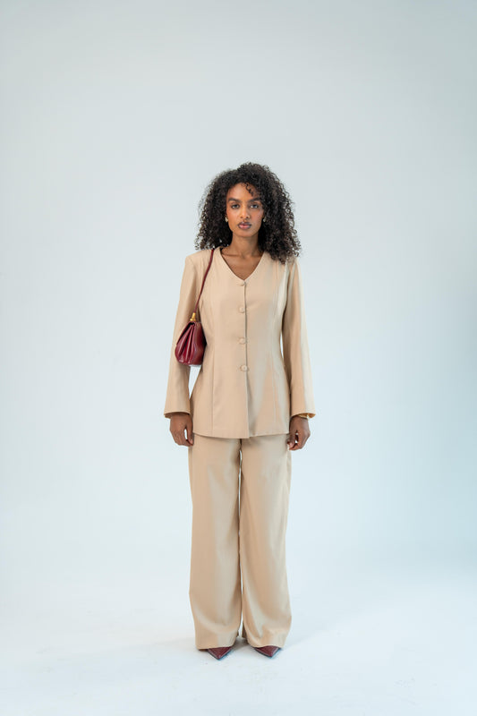 WASL — Adjustable Waistcoat Set (Sandstone Beige)