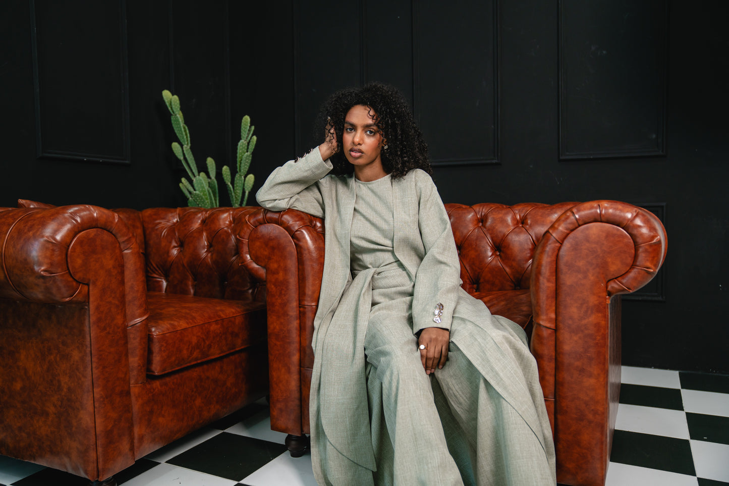 ALWAN — Three-Piece Set (Macchiato brown)