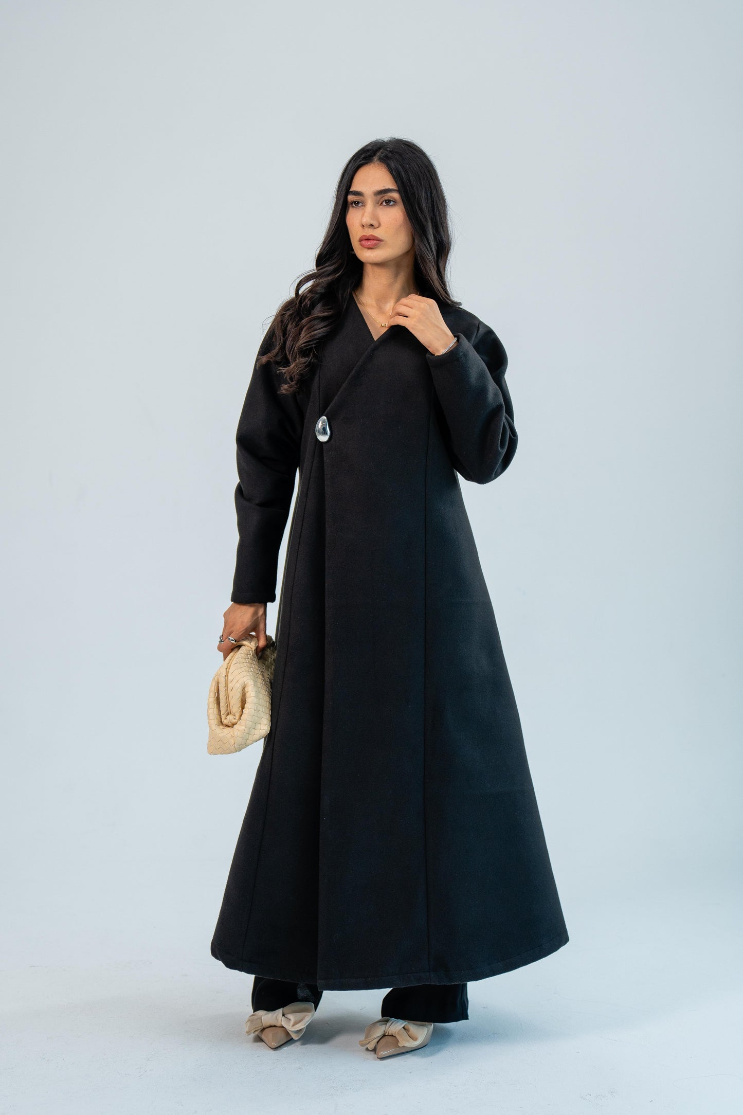 AMAN — Wool Coat Abaya (Black aura)