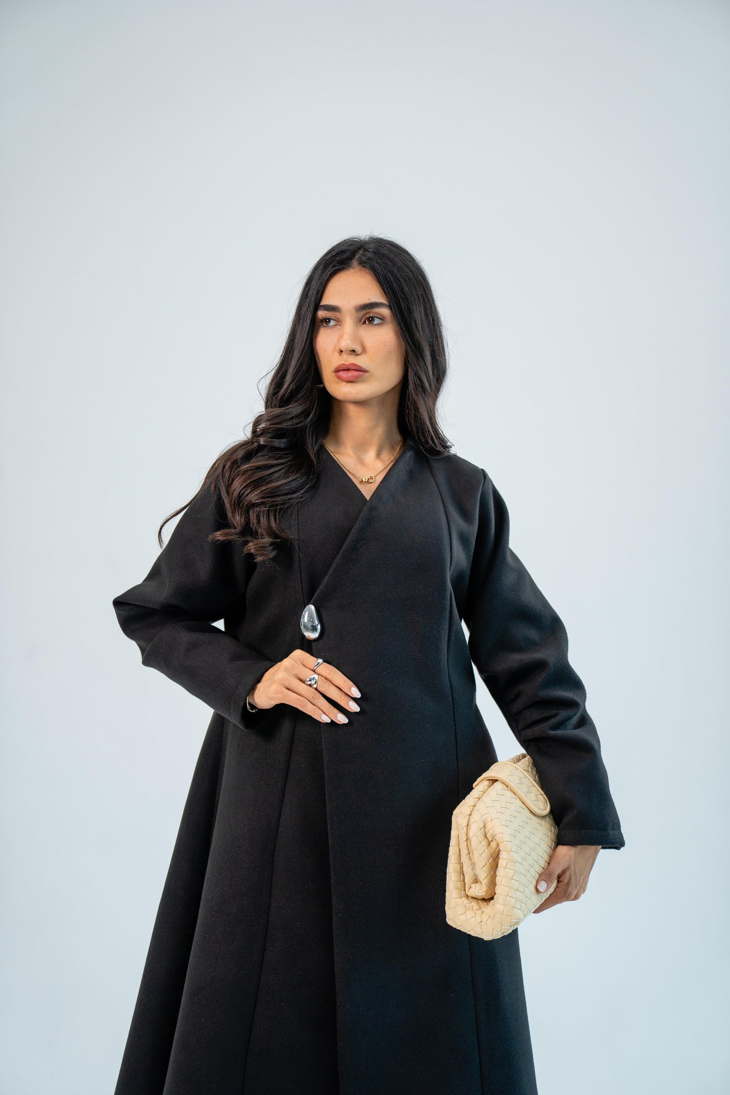 AMAN — Wool Coat Abaya (Black aura)